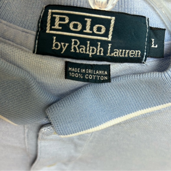 Polo by Ralph Lauren Men’s Large 100% Cotton Light Blue - Picture 8 of 9